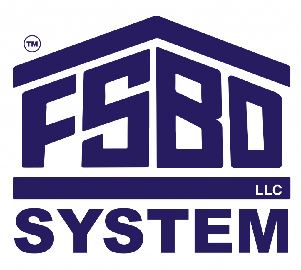 Graphic arts sample FSBO System Logo color dark blue silhouette.