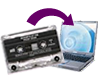 Cassette Tape and Computer image.